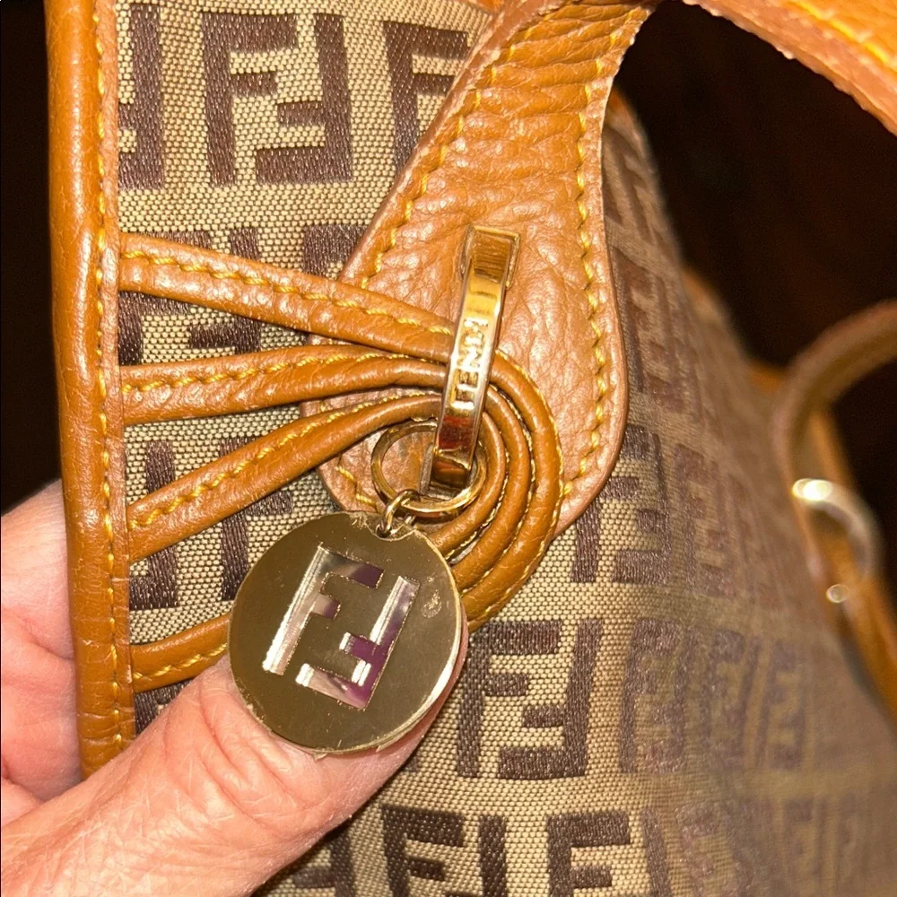 Fendi Signature Brown and Tan Tote - Picture 15 of 16